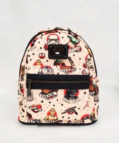 Modern Pinup Loungefly Star Wars Cream Tattoo Flash Mini Backpack DEFECTIVE #123 Defective Markdowns