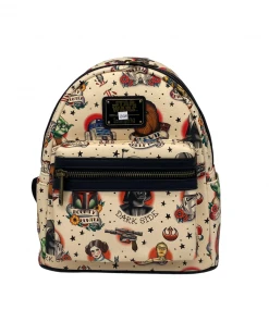 Modern Pinup Loungefly Star Wars Cream Tattoo Mini Backpack DEFECTIVE #208