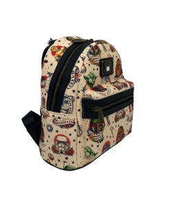 Modern Pinup Loungefly Star Wars Cream Tattoo Mini Backpack DEFECTIVE #211 Defective Markdowns