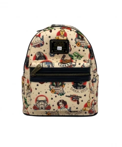 Modern Pinup Loungefly Star Wars Cream Tattoo Mini Backpack DEFECTIVE #213 Defective Markdowns