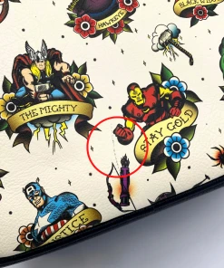 Modern Pinup Defective Markdowns Loungefly Marvel Tattoo Flash Mini Backpack DEFECTIVE #220