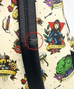 Modern Pinup Defective Markdowns Loungefly Marvel Tattoo Flash Mini Backpack DEFECTIVE #220