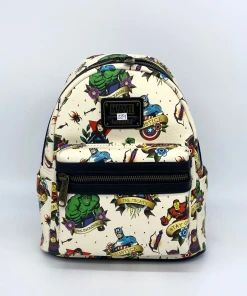 Modern Pinup Defective Markdowns Loungefly Marvel Tattoo Flash Mini Backpack DEFECTIVE #229