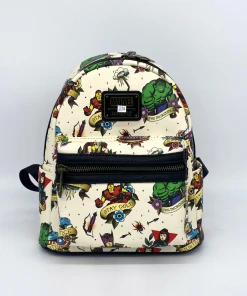 Modern Pinup Loungefly Marvel Tattoo Flash Mini Backpack DEFECTIVE #231