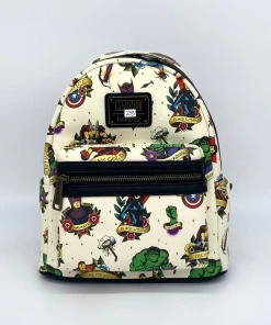 Modern Pinup Loungefly Marvel Tattoo Flash Mini Backpack DEFECTIVE #233 Defective Markdowns