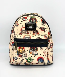 Modern Pinup Loungefly Star Wars Cream Tattoo Flash Mini Backpack DEFECTIVE #255 Defective Markdowns