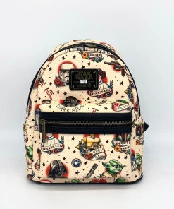 Modern Pinup Loungefly Star Wars Cream Tattoo Flash Mini Backpack DEFECTIVE #257 Defective Markdowns