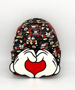 Modern Pinup Loungefly Mickey And Minnie Mouse Valentines Mini Backpack DEFECTIVE #293