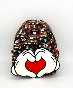 Modern Pinup Loungefly Mickey And Minnie Mouse Valentines Mini Backpack DEFECTIVE #294