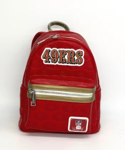 Modern Pinup Defective Markdowns Loungefly NFL San Francisco 49ers Logo AOP Mini Backpack DEFECTIVE #298
