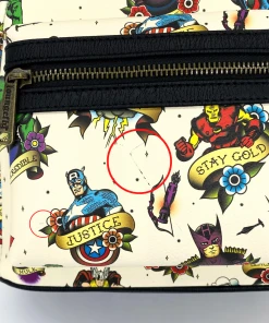 Modern Pinup Defective Markdowns Loungefly Marvel Tattoo Flash Mini Backpack DEFECTIVE #300