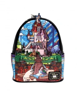 Modern Pinup Loungefly Beauty And The Beast Belle Princess Castle Series Mini Backpack DEFECTIVE #309 Defective Markdowns