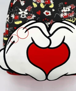 Modern Pinup Defective Markdowns Loungefly Mickey And Minnie Mouse Valentines Mini Backpack DEFECTIVE #292