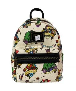 Modern Pinup Loungefly Marvel Flash Tattoo Mini Backpack #19 DEFECTIVE (Bad Pattern Placement)