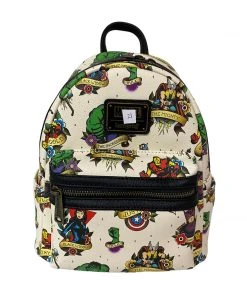 Modern Pinup Loungefly Marvel Flash Tattoo Mini Backpack #21 DEFECTIVE (Bad Pattern Placement)