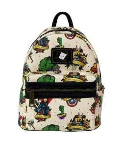 Modern Pinup Loungefly Marvel Flash Tattoo Mini Backpack #26 DEFECTIVE (Bad Pattern Placement)
