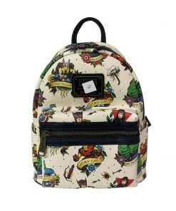Modern Pinup Loungefly Marvel Flash Tattoo Mini Backpack #2 DEFECTIVE (Bad Pattern Placement) Defective Markdowns