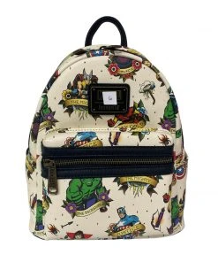 Modern Pinup Loungefly Marvel Flash Tattoo Mini Backpack #6 DEFECTIVE (Bad Pattern Placement) Defective Markdowns