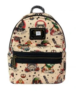 Modern Pinup Loungefly Star Wars Flash Tattoo Mini Backpack #22 DEFECTIVE (Bad Pattern Placement) Defective Markdowns