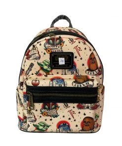 Modern Pinup Loungefly Star Wars Flash Tattoo Mini Backpack #28 DEFECTIVE (Bad Pattern Placement)