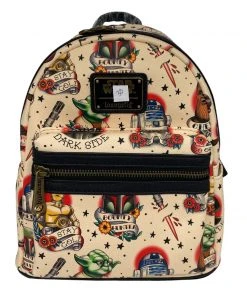 Modern Pinup Loungefly Star Wars Flash Tattoo Mini Backpack #38 DEFECTIVE (Bad Pattern Placement) Defective Markdowns
