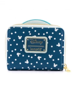 Modern Pinup Loungefly Disney Snowman Mickey Minnie Snow Globe Zip Around Wallet Wallets