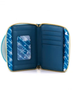 Modern Pinup Loungefly Disney Snowman Mickey Minnie Snow Globe Zip Around Wallet Wallets