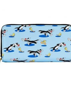 Modern Pinup Loungefly Looney Tunes Tweety & Sylvester AOP Zip Around Wallet