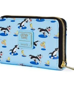 Modern Pinup Loungefly Looney Tunes Tweety & Sylvester AOP Zip Around Wallet
