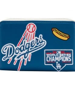 Modern Pinup Waitlist Loungefly MLB LA Dodgers Patches Zip Around Wallet
