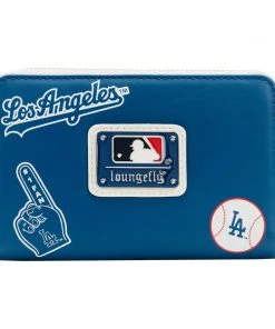 Modern Pinup Waitlist Loungefly MLB LA Dodgers Patches Zip Around Wallet