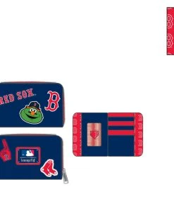 Modern Pinup Waitlist Loungefly MLB Boston Red Sox Patches Zip Around Wallet