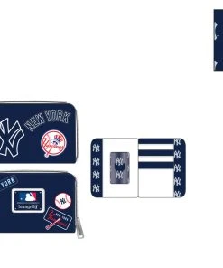 Modern Pinup Loungefly MLB NY Yankees Patches Zip Around Wallet