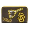 Modern Pinup Loungefly MLB SD Padres Patches Zip Around Wallet