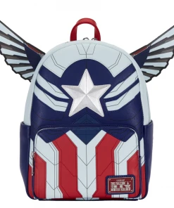 Modern Pinup Loungefly Marvel Falcon Captain America Cosplay Mini Backpack