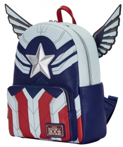 Modern Pinup Loungefly Marvel Falcon Captain America Cosplay Mini Backpack
