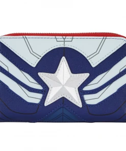 Modern Pinup Loungefly Marvel Falcon Captain America Cosplay Zip Around Wallet