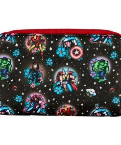 Modern Pinup Loungefly Marvel Avengers Tattoo Zip Around Wallet