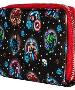 Modern Pinup Loungefly Marvel Avengers Tattoo Zip Around Wallet