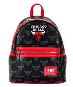 Modern Pinup Loungefly NBA Chicago Bulls Debossed Logo Mini Backpack