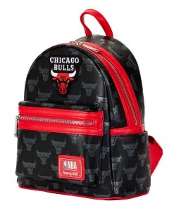 Modern Pinup Loungefly NBA Chicago Bulls Debossed Logo Mini Backpack