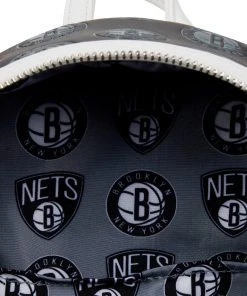 Modern Pinup Loungefly NBA Brooklyn Nets Debossed Logo Mini Backpack