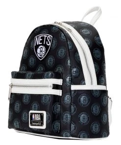 Modern Pinup Loungefly NBA Brooklyn Nets Debossed Logo Mini Backpack