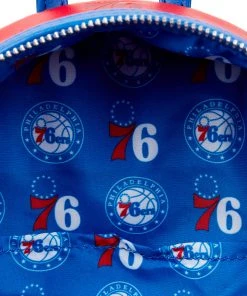 Modern Pinup Loungefly NBA Philadelphia 76ers Debossed Logo Mini Backpack Bags