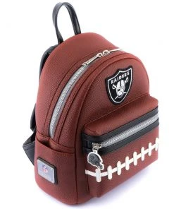 Modern Pinup Loungefly NFL Las Vegas Raiders Pigskin Logo Mini Backpack