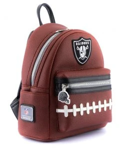 Modern Pinup Official Shop 34 Modern Pinup Loungefly NFL Las Vegas Raiders Pigskin Logo Mini Backpack