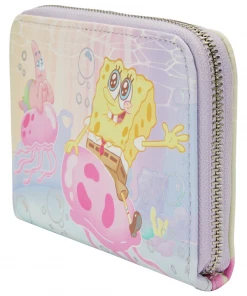 Modern Pinup Loungefly Spongebob Pastel Jellyfishing Zip Around Wallet