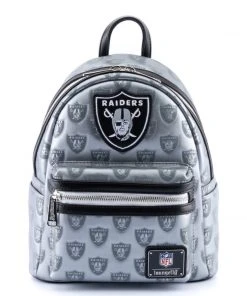 Modern Pinup Bags Loungefly NFL Las Vegas Raiders Logo AOP Mini Backpack