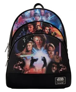 Modern Pinup Bags Loungefly Star Wars Trilogy 2 Triple Pocket Mini Backpack (BIG BAG, CHECK DIMENSIONS)