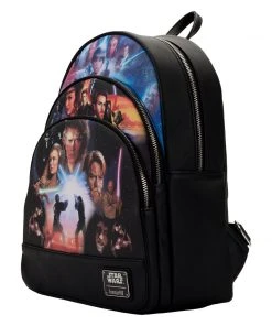 Modern Pinup Bags Loungefly Star Wars Trilogy 2 Triple Pocket Mini Backpack (BIG BAG, CHECK DIMENSIONS)